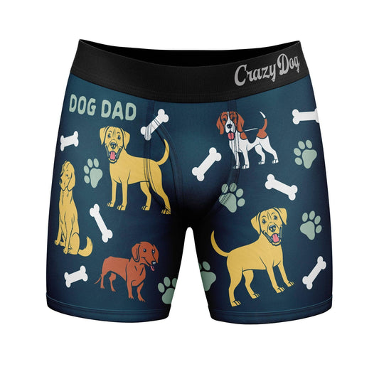 Dog Dad Cool Boxers for Men Boxer Briefs Fun Underwear