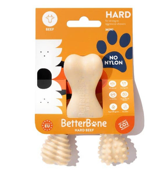 BetterBone Hard Beef Dog Chew Toy Mini