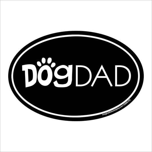 Dog Dad Oval Pet Magnet