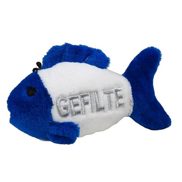 Multipet Gefilte Fish Talking Hanukkah Plush Dog Toy 4.5"