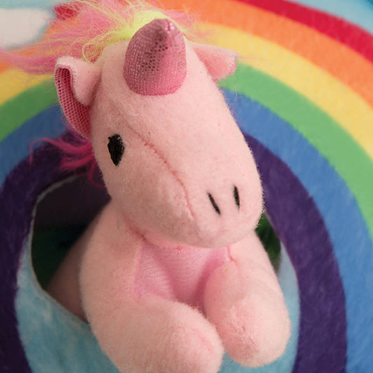 SnugArooz Hide & Seek Rainbow Plush Dog Toy 7"