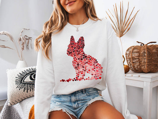 French Bulldog Heart Sweatshirt