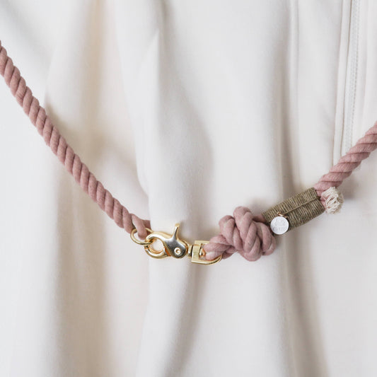 'Rose Water' - Hands Free Cotton Rope Leash