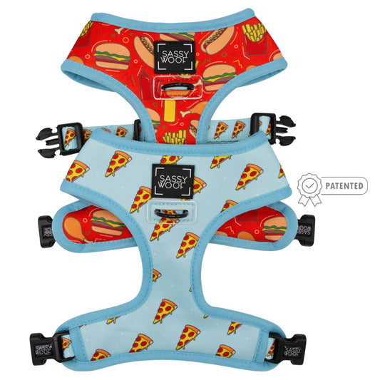 Dog Reversible Harness - One Hot Pupperoni (Food)