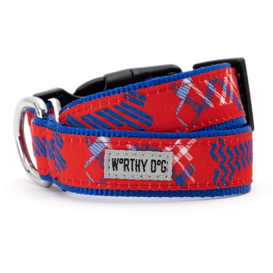 Patriotic Bones Collar: Red/White/Blue