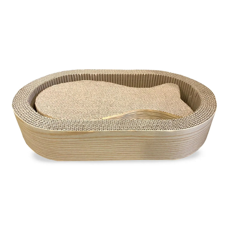 NANDOG Cat Scratcher Two Piece Oval With Inner Fish