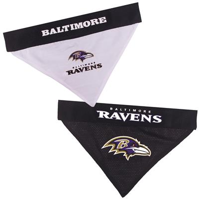 Baltimore Ravens Reversible Through The Collar Pet Bandana