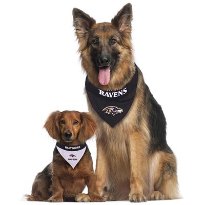 Baltimore Ravens Reversible Through The Collar Pet Bandana