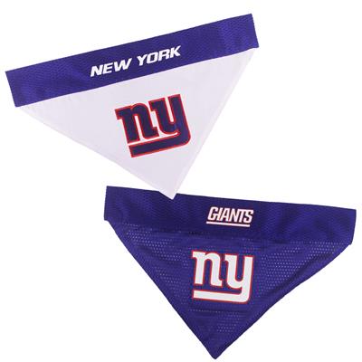 NY Giants Reversible Through The Collar Pet Bandana