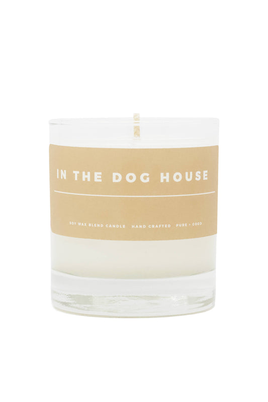 In The Dog House: Sandalwood + Hinoki, Pet Friendly Soy Wax Blend Candle