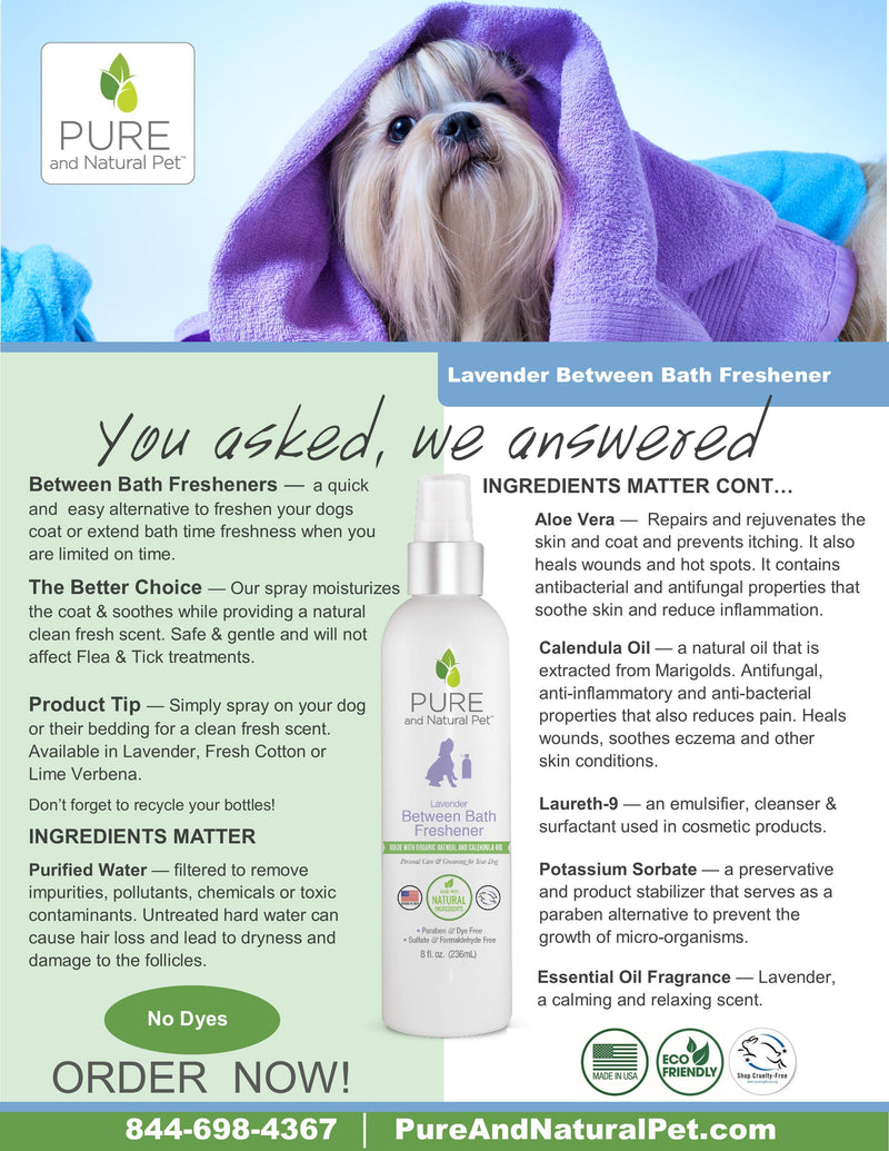 Between Bath Freshener fo Dogs - Lavender