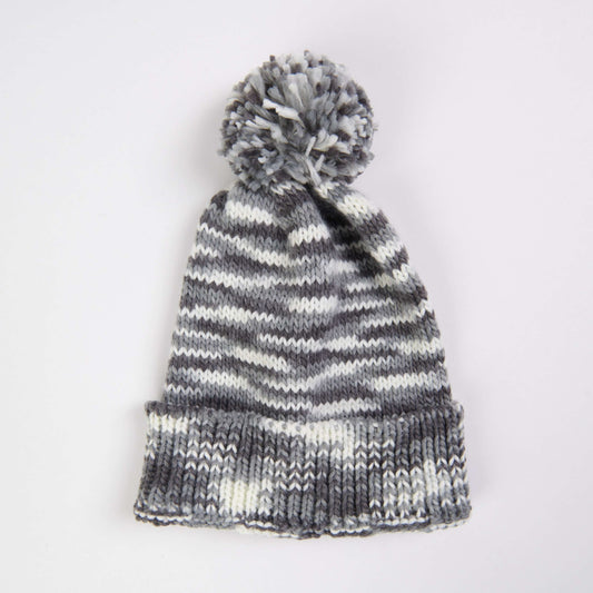 Spark Paws Human Pompom Hat - Salt and Pepper