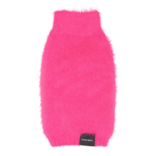 Hot Pink Fluffy Knit Dog Sweater