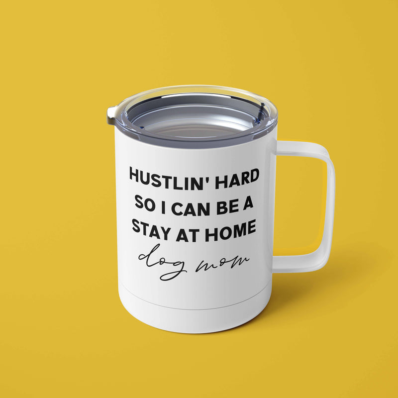 Hustlin' Hard Mug: 11oz Black Rim/Handle