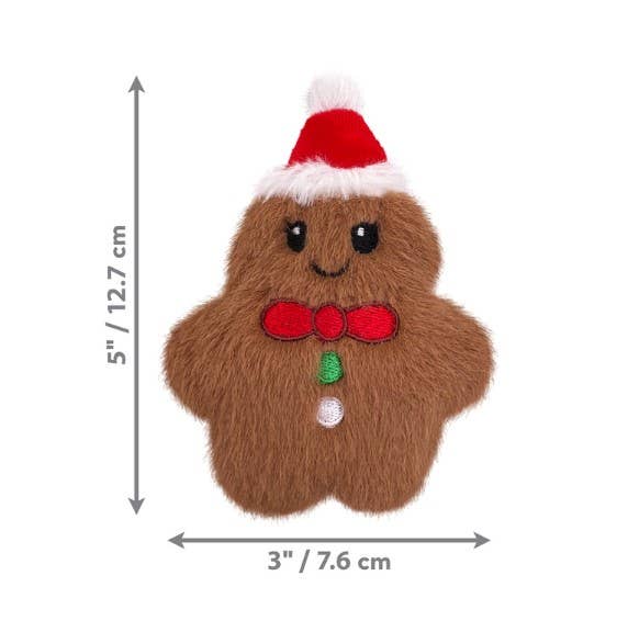 KONG Holiday Snuzzles Mini Gingerbread Brown XS