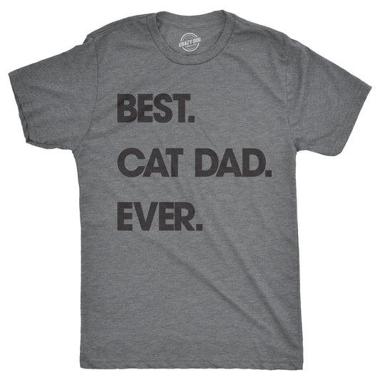 Best Cat Dad Ever Men's Tshirt: XL / Light Heather Grey