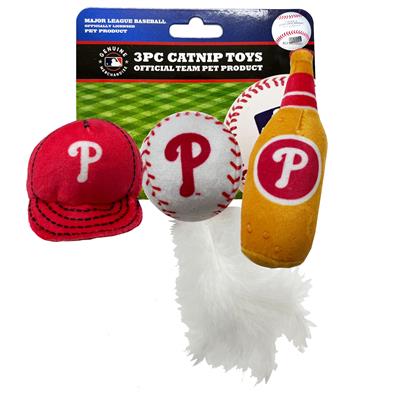 3 Piece Catnup Phillies Team Pet Toys