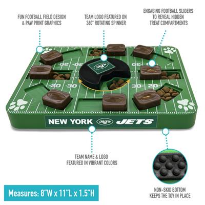 NFL NY Jets Interactive Dog Puzzle Toy