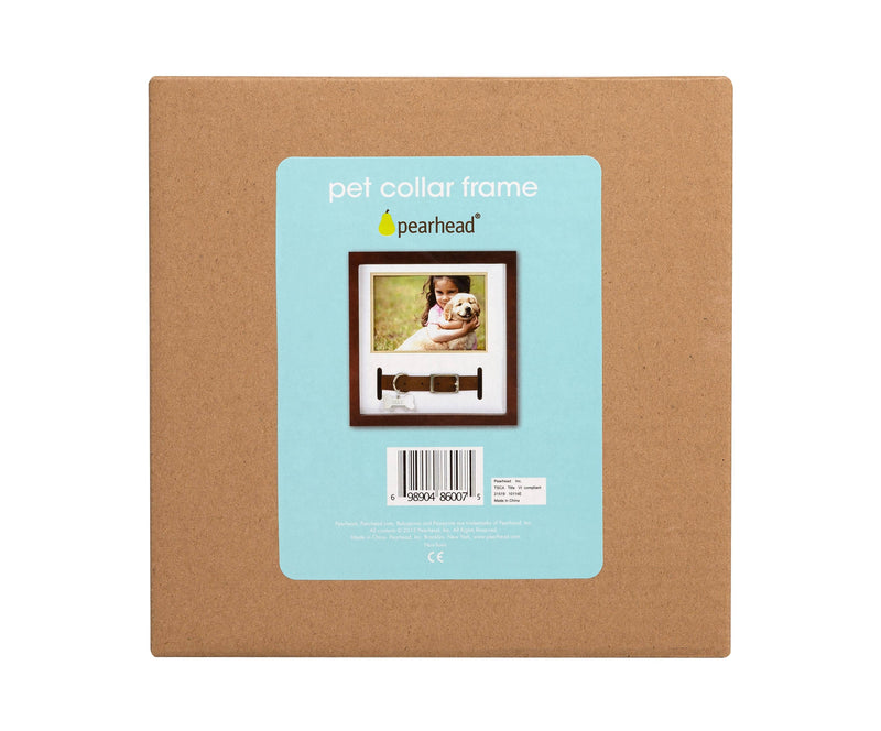 Memorial Pet Collar and Photo Frame in Espresso