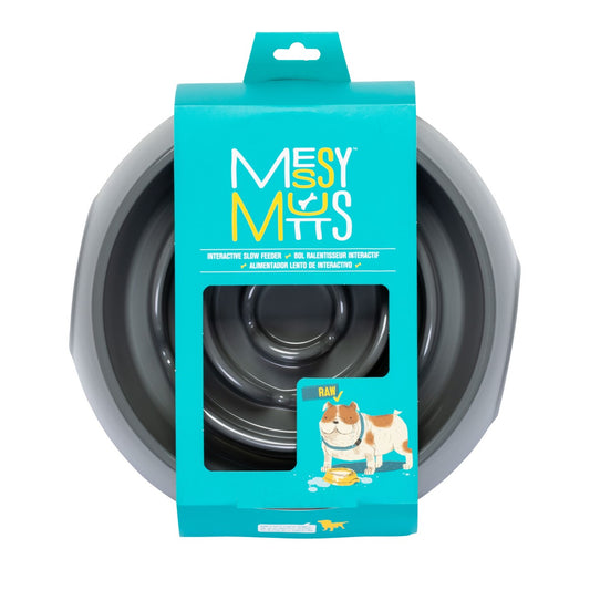 Messy Mutts Interactive Slow Feeder Grey 3 Cups