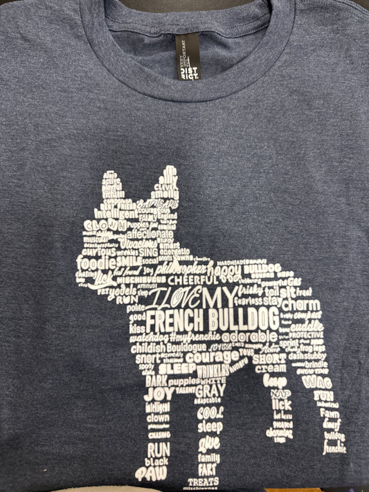 FRENCH BULLDOG LOVE T SHIRT