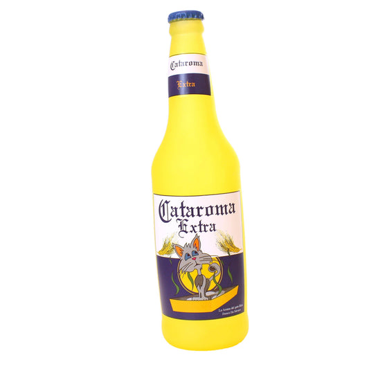 Silly Squeaker Beer Bottle Cataroma, Squeaky Novelty Dog Toy