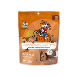 Halloween Dog Treats Pumpkin Goat's Milk Latte Soft-Baked Dog Treats