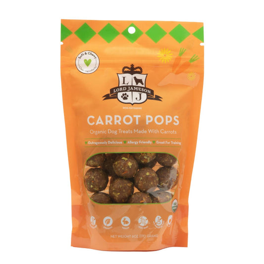 Lord Jameson Carrot Pops Organic Dog Treats 6oz