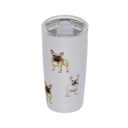 3D Printed - French Bulldog Tumbler, Leak-Proof, Durable: Yellow