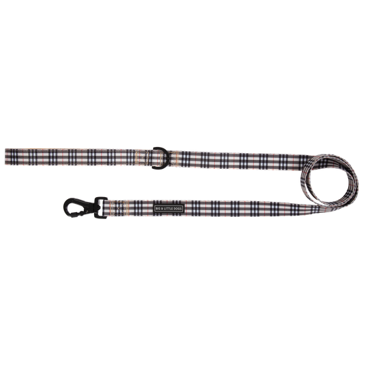 Big and Little DOG LEASH: Nova Plaid: 2.5cm Wide