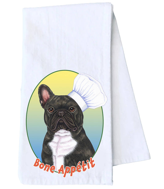 Best in Breed French Bulldog Black/White Flour Sack Towel