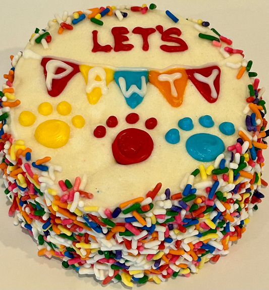 Let's PAWTY Sprinkle Doggie Cakes