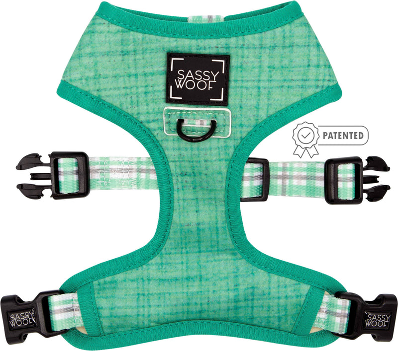 Dog Reversible Harness - Wag Your Teal: XL