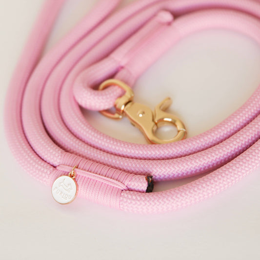 Furlou Braided Rope Leash - Baby Pink