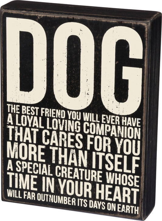 Dog Best Friend Box Sign