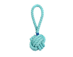 Jax & Bones Celtic Knot Rope Dog Toy Aqua Small 3"