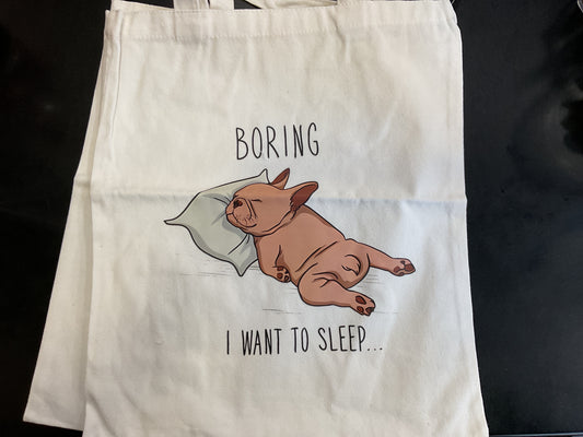 Frenchie tote bags