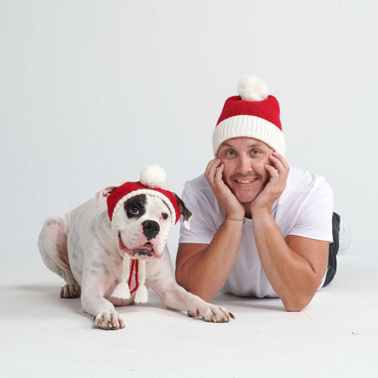 Spark Paws Human Pompom Hat - Santa