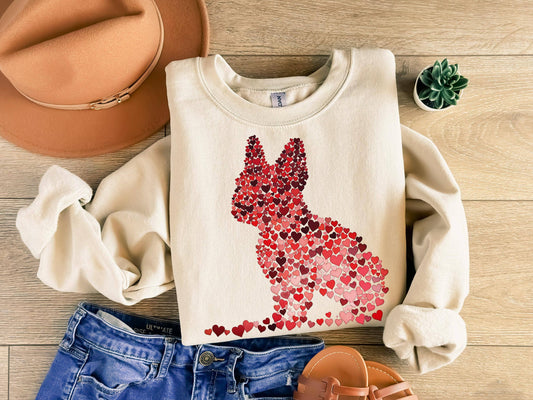 French Bulldog Heart Sweatshirt