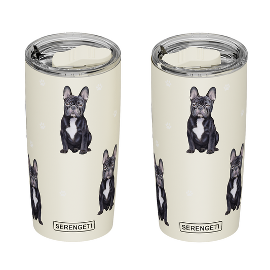 3D Printed - French Bulldog Tumbler, Leak-Proof, Durable: Yellow