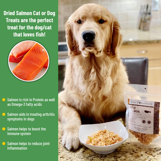 Wild Salmon ,  Dried treat for Dogs 3.5oz
