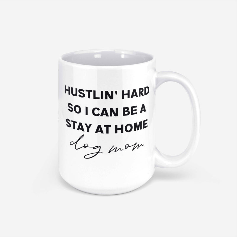 Hustlin' Hard Mug: 11oz Black Rim/Handle