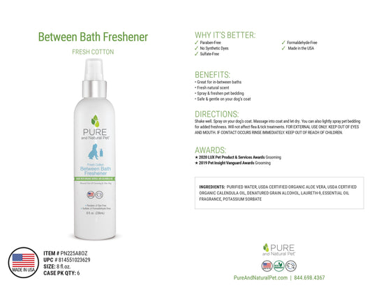 Between Bath Freshener for Dogs - Fresh Cotton