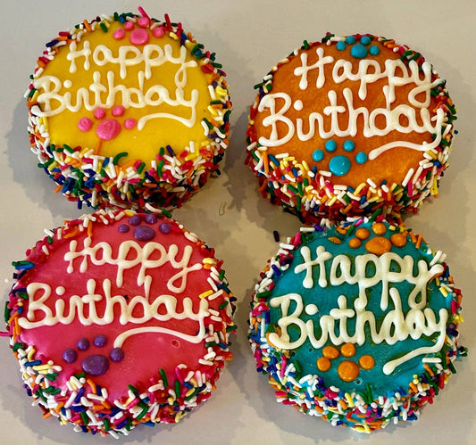 Delco Peanut Butter Birthday Doggie Cakes