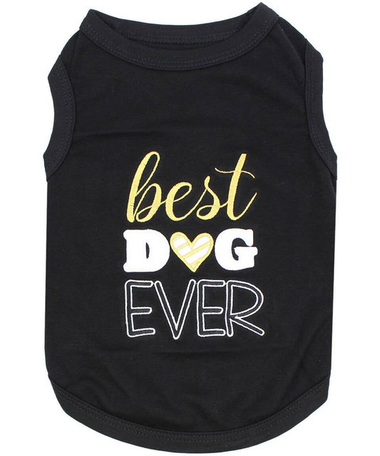 Best Dog Ever - Sleeveless Dog T-Shirt - Black