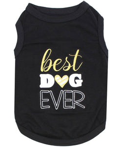 Best Dog Ever - Sleeveless Dog T-Shirt - Black