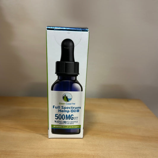 Green Coast Pet Full Spectrum Hemp Oil 500 MG for Dogs