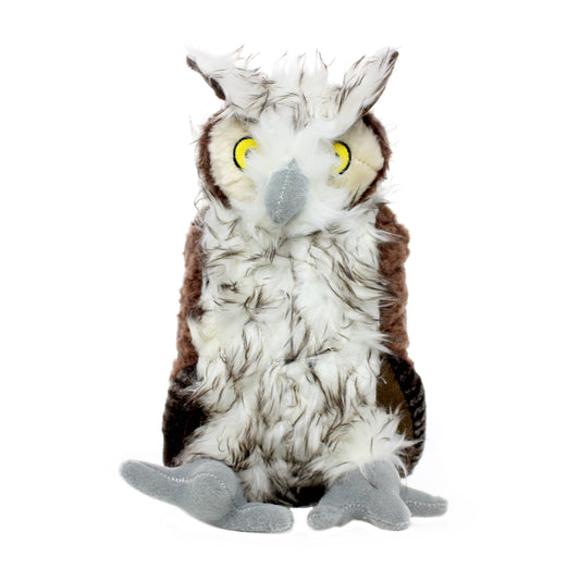 Mighty Tuffy Nature Owl, Plush, Squeaky Dog Toy