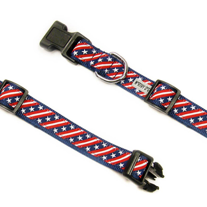 Bias Stars and Stripes Dog Collar: Red/White/Blue