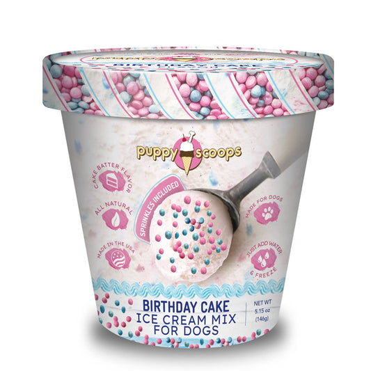 Puppy Scoops Ice Cream Mix for Dogs: Birthday Cake with Pupfetti Sprinkles / 4.65 oz